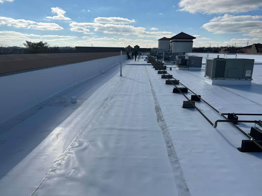 Apartment complex residential flat roof